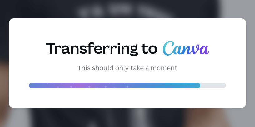 transfert de la photo vers canva