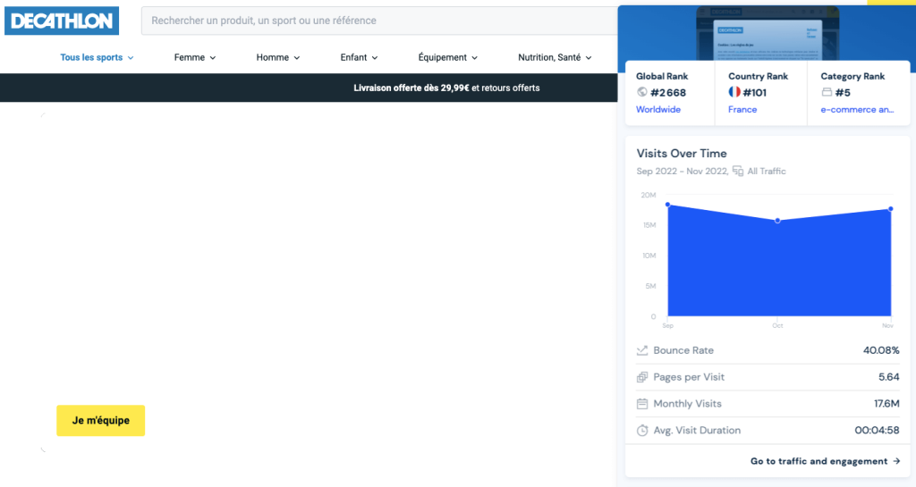 similarweb extension chrome référencement naturel